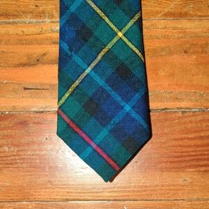 Classic Tartan Plaid Tie - Green and Blue